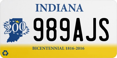 IN license plate 989AJS