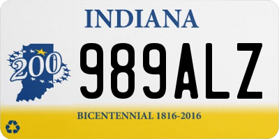 IN license plate 989ALZ