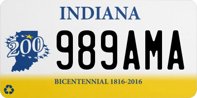 IN license plate 989AMA