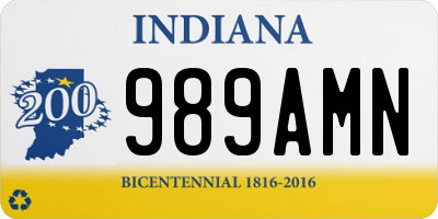 IN license plate 989AMN