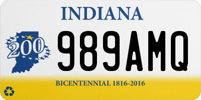 IN license plate 989AMQ