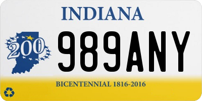 IN license plate 989ANY
