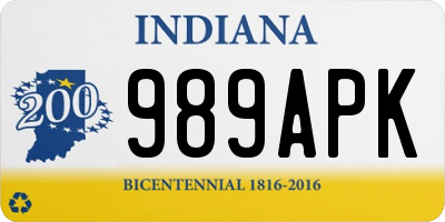 IN license plate 989APK