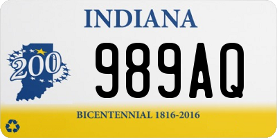 IN license plate 989AQ