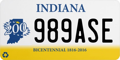 IN license plate 989ASE