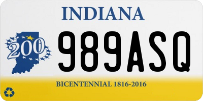 IN license plate 989ASQ