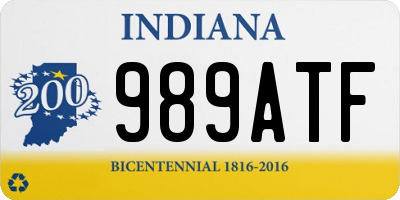 IN license plate 989ATF