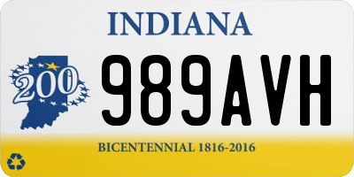 IN license plate 989AVH