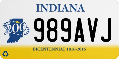 IN license plate 989AVJ