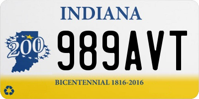 IN license plate 989AVT