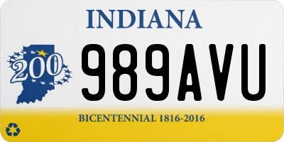 IN license plate 989AVU