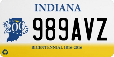 IN license plate 989AVZ