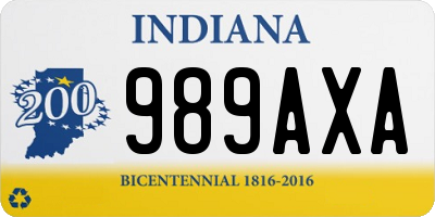 IN license plate 989AXA