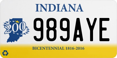 IN license plate 989AYE
