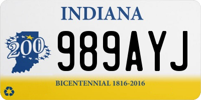 IN license plate 989AYJ