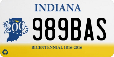 IN license plate 989BAS