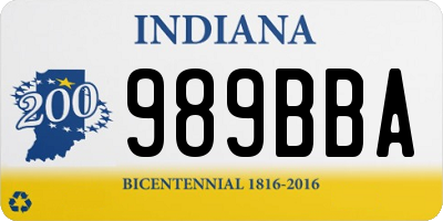 IN license plate 989BBA