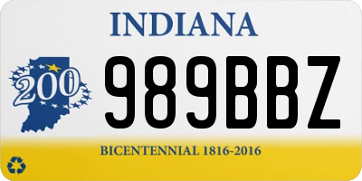 IN license plate 989BBZ