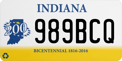 IN license plate 989BCQ