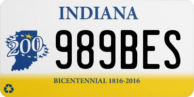 IN license plate 989BES