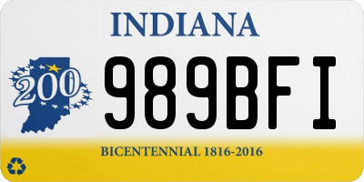 IN license plate 989BFI
