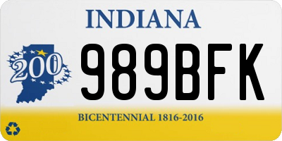 IN license plate 989BFK