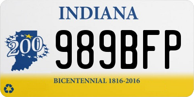 IN license plate 989BFP