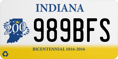 IN license plate 989BFS