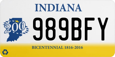 IN license plate 989BFY
