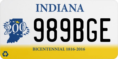 IN license plate 989BGE