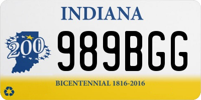 IN license plate 989BGG