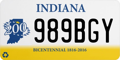 IN license plate 989BGY