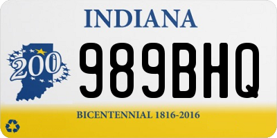 IN license plate 989BHQ