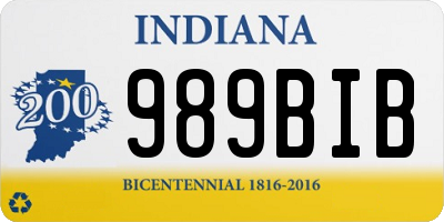 IN license plate 989BIB