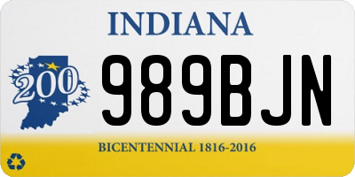 IN license plate 989BJN