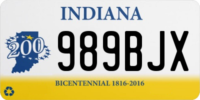 IN license plate 989BJX