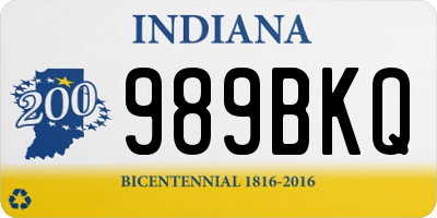 IN license plate 989BKQ