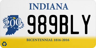 IN license plate 989BLY