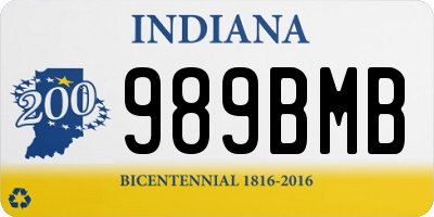 IN license plate 989BMB