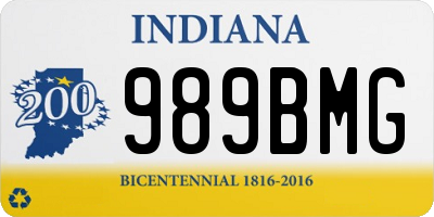 IN license plate 989BMG