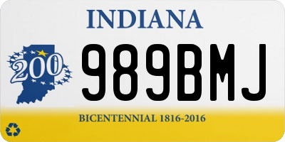 IN license plate 989BMJ