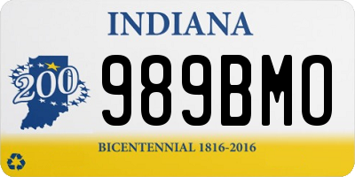 IN license plate 989BMO