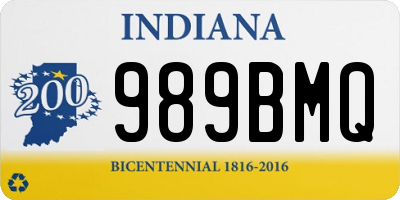 IN license plate 989BMQ