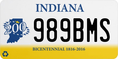 IN license plate 989BMS
