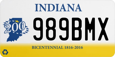 IN license plate 989BMX