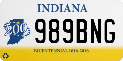 IN license plate 989BNG