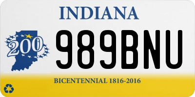 IN license plate 989BNU