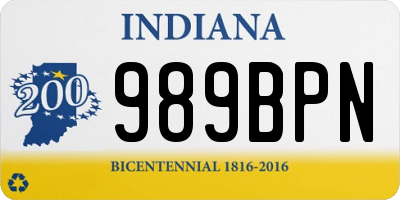 IN license plate 989BPN