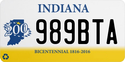 IN license plate 989BTA