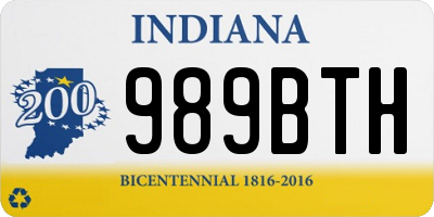 IN license plate 989BTH
